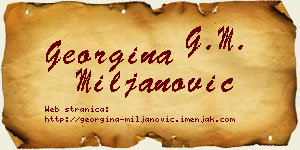 Georgina Miljanović vizit kartica